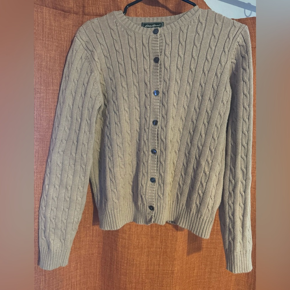 Eddie Bauer cotton button up sweater / cardigan